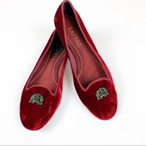 Lauren Ralph Lauren Scarlet Vienna Velvet Loafer 7